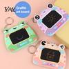 Small Doodle Board Mini Drawing Keychain for Kids, Cartoon Frog Writing Pad with Reusable Key Ring, Hanging Sketch School Bag Animal