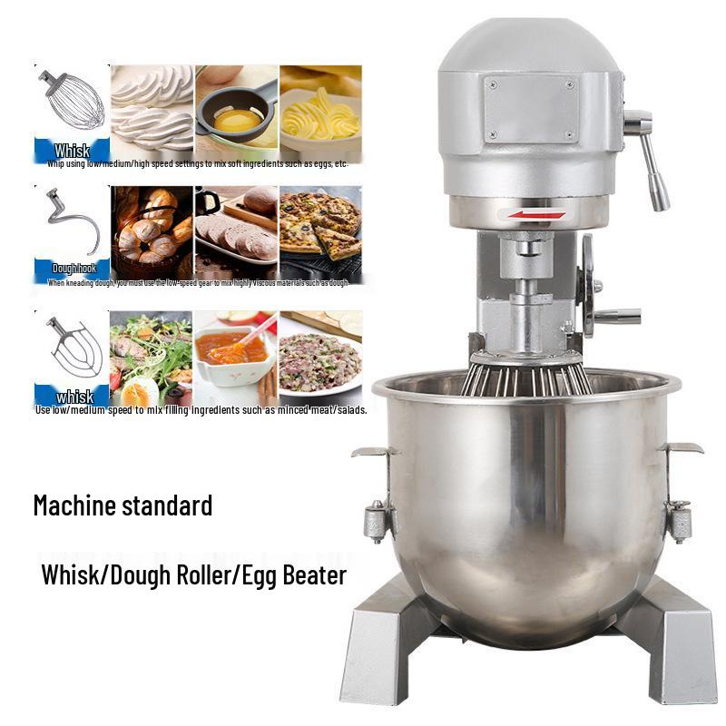 Commercial B15B20 Multifunctional Mixer: Powerful Dough Kneader, Egg Beater & Milk Cream Machine