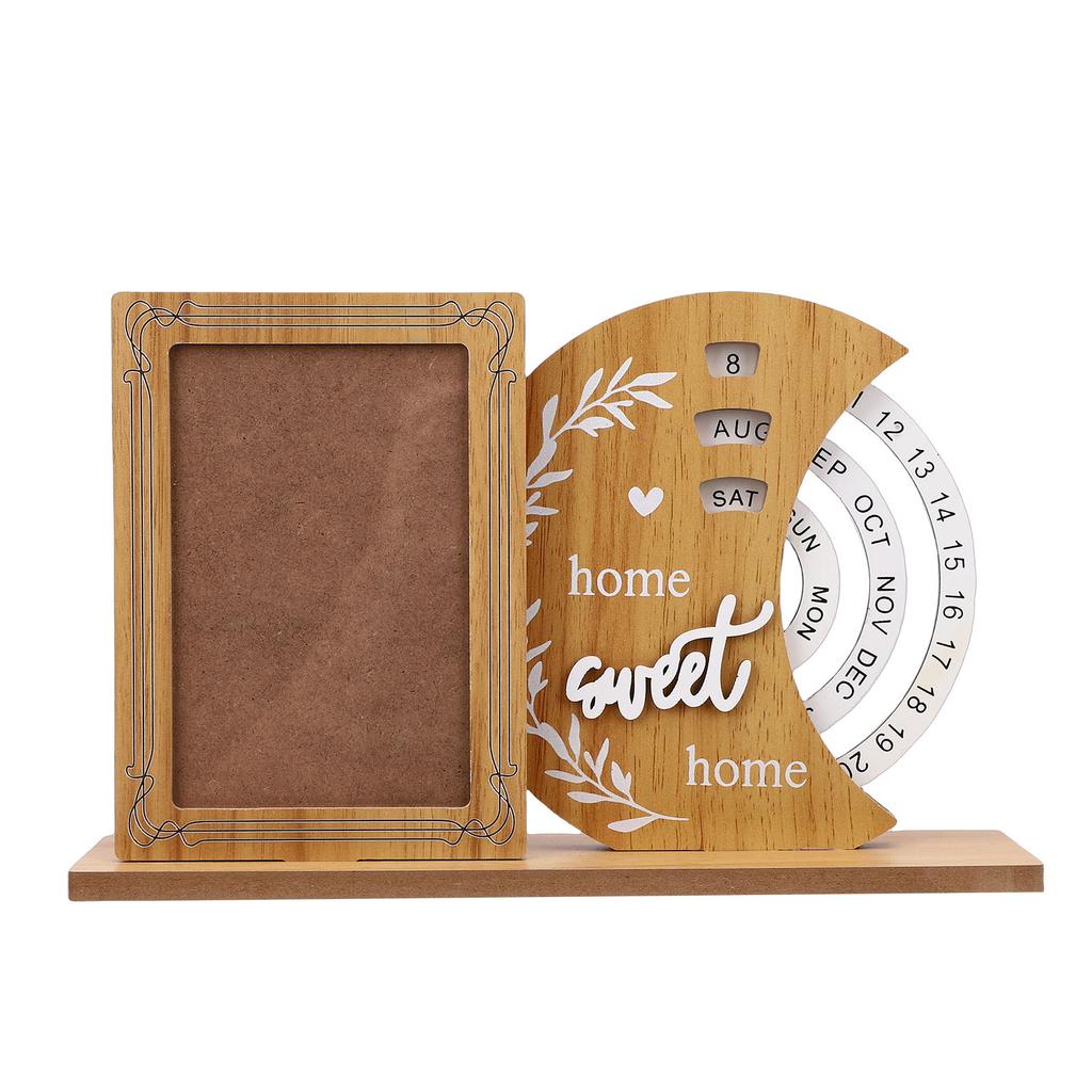Perpetual Calendar Picture Frame Eternal Calendar Photo Frame Desk Ornament Home Anniversary Gift