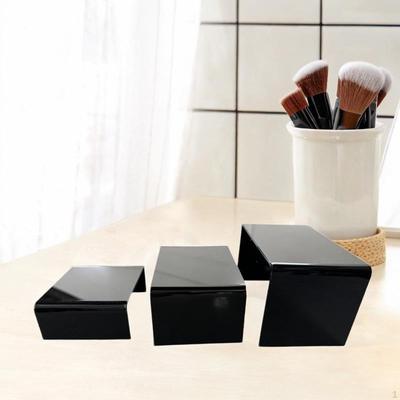 3 Pieces Acrylic Display Stand Riser Rectangle Shelf Rack for Cupcakes Collectibles