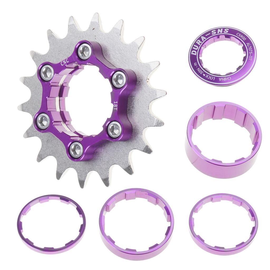 Single-Speed-Umrüstsätze für Mountainbikes und Rennräder, Aluminiumlegierung 16T 18T Fahrrad-Single-Speed-Ritzel
