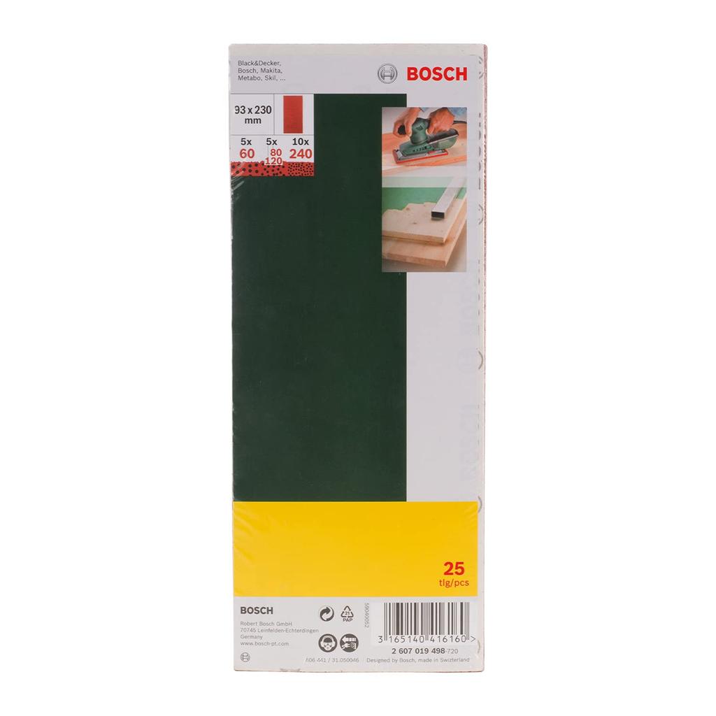 BOSCH Orbital Sander Paper Set PR-PSSM25