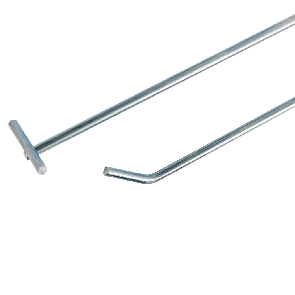 Single Hanger with Arm for EURO Mega-M Perforated Price Tag L-20cm Fi4 Zinc N