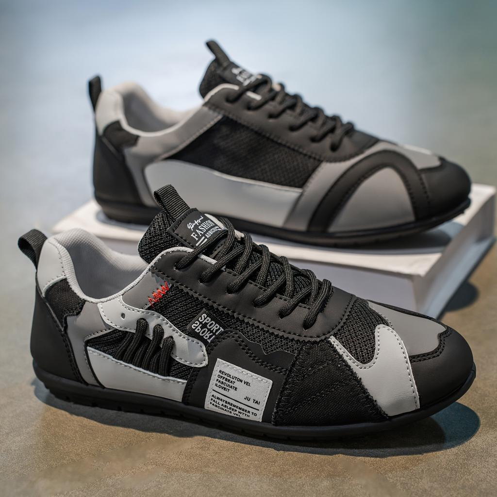 Men'S Fall New Arrival Fitness Training Shoes, Low-Top Lacing with Stylish Color Blocking Design