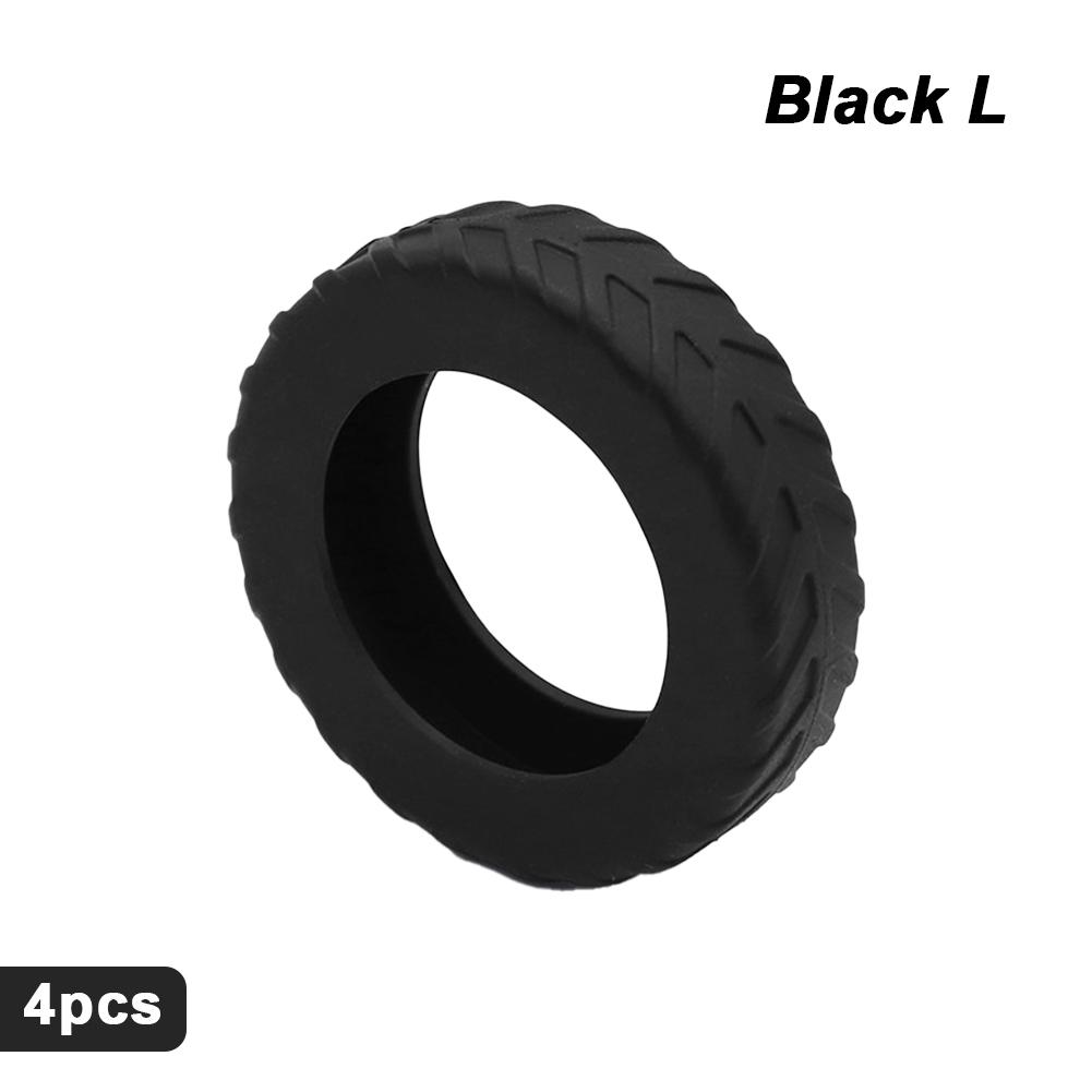 

Утолщенная текстура силиконового колеса протектор для багажа уменьшает шум дорожный чемодан колеса чехол аксессуары для багажа L чёрный