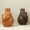 Creative Ceramic Decorative Vases Human Body Shape for Hydroponic Home Decor