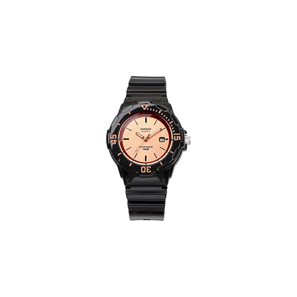 Casio LRW-200H-9E2V Analog Watch Gloss Black Rose Gold Women's Kids Imported Model
