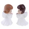 2Pcs Angels Figurines Miniature Well Sculpture Ornament Decoration For Cake