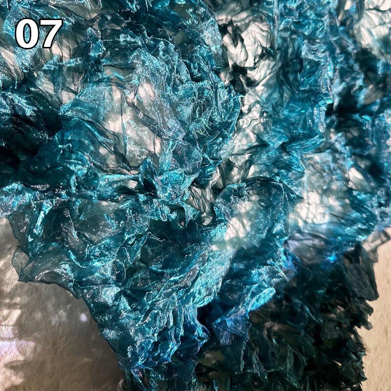 

50X140CM Gradient Texture Pleated Fabric Showcase Display Photography Background Cloth DIY Sewing Craft Supplies Material 50X140CM