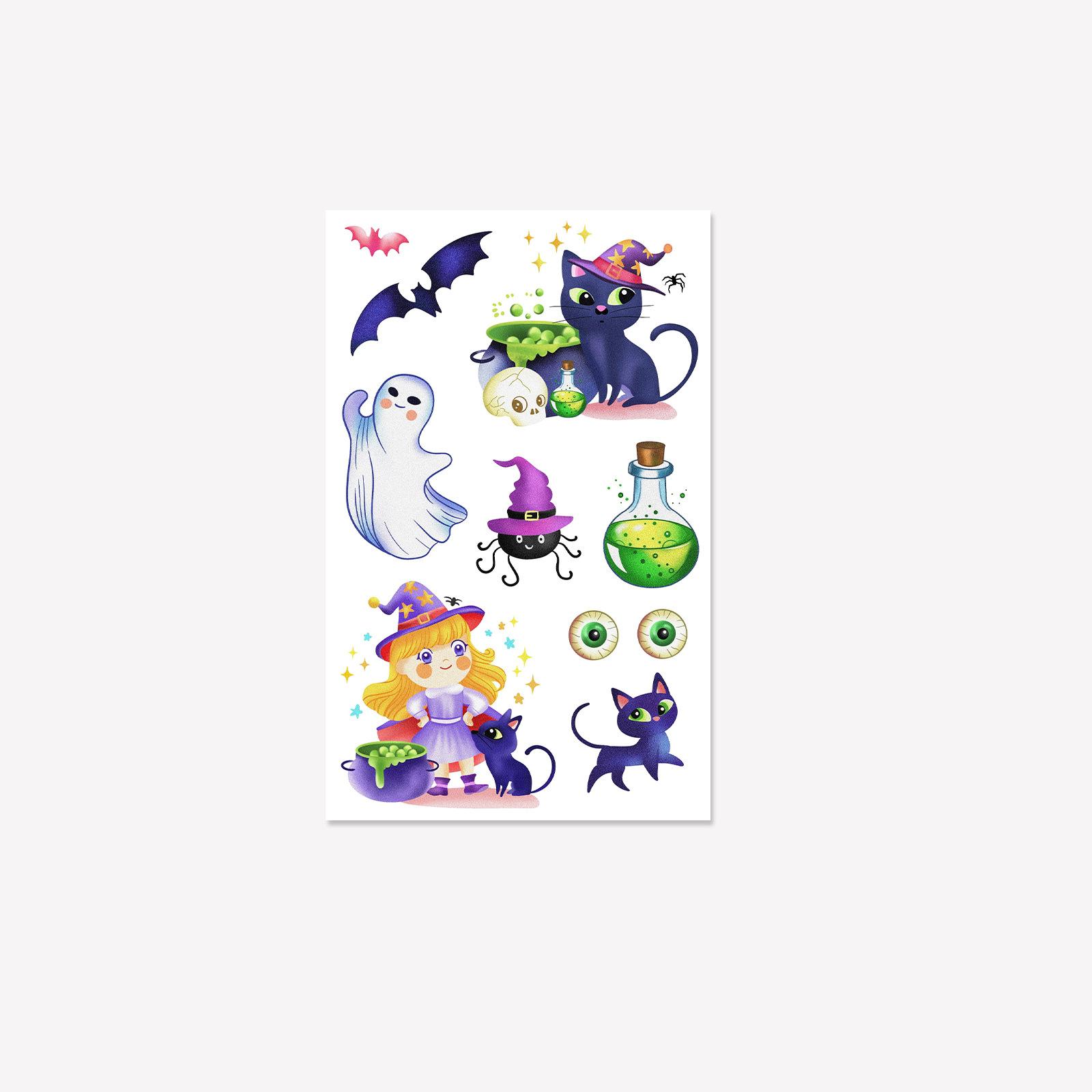 High-end feeling small fresh and beautiful small daisy tulip butterfly small bouquet tattoo sticker 12*19