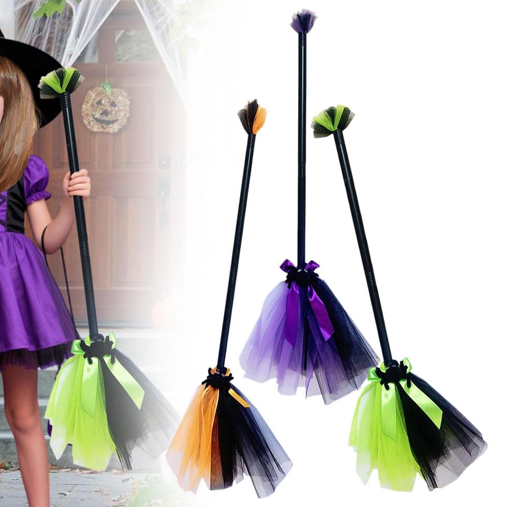 Kids Broom Cosplay Props Creative Portable Party Broomsticks for Dance Party Fancy Dress Theme Party Girls Masquerade Show