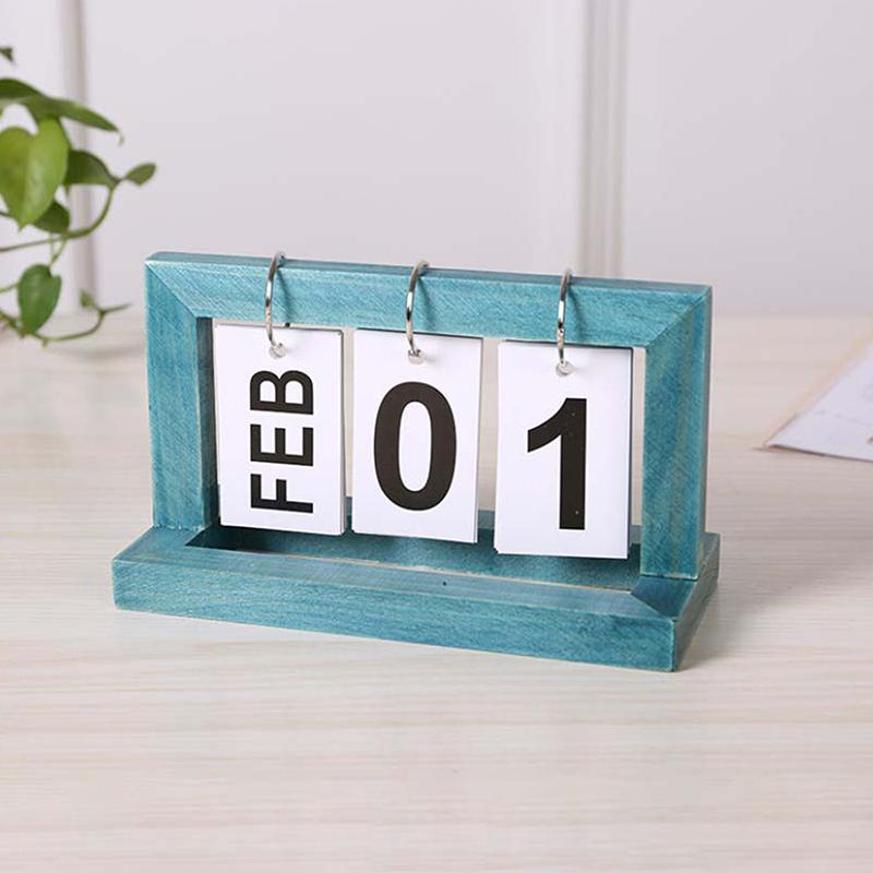 Minimalist Style Living Room Office Decoration Wooden Calendar Ornament Modern Desk Accessories Simple Home Decor Crafts Gift
