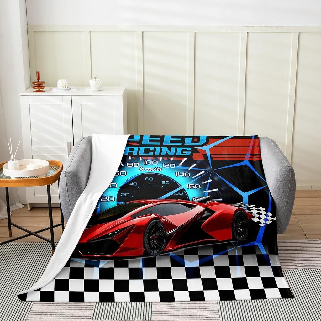 Feelyou Dirt Bike Flannel Fleece Throw Blanket for Kids Boys Girls Motocross Rider Plush Pink Motorcycle All Season Bed Blanket
