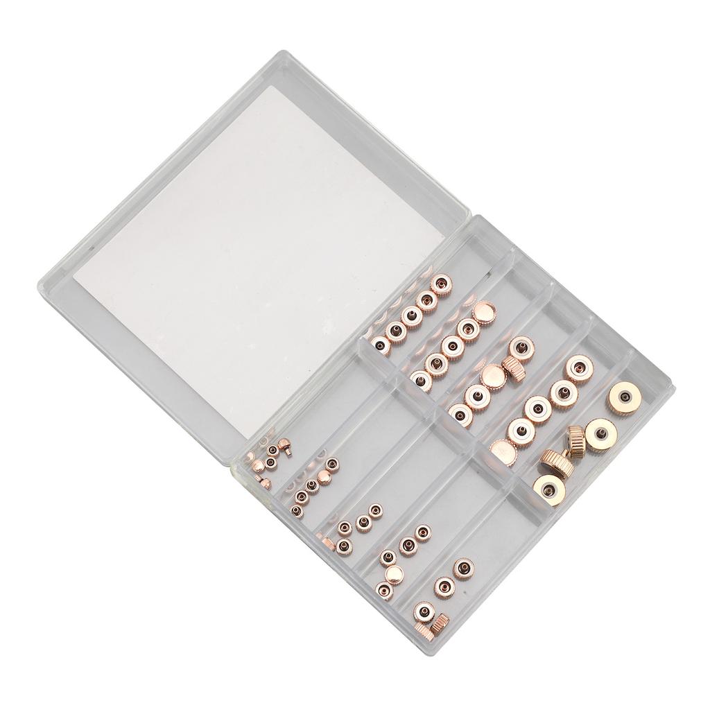 50PCS Watch Crown Adjust Time   Lifespan High Hardness Mixed Set Metal Replacement Watch Crown