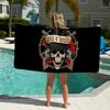 Asciugamano da Spiaggia Rock Skull dei Guns N Roses, Asciugamano da Spiaggia Grande, Asciugamano ad Asciugatura Rapida, Assorbente, Morbido, per Nuoto, Spiaggia, Uomini, Donne