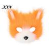 Animation Lovers Gift Plush Fox Cosplay Mask, Fluffy Tail, Costumes Props, Fuzzy Comic Exhibition Performance Props Mask for Costume Party Anime