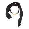 Elegant Beaded Silk Scarf Necklace Personality Ribbon Choker Lace-up Collarbone Chain  Party