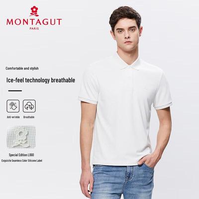 MONTAGUT Men's Summer Ice-Feel Breathable Polo Shirt