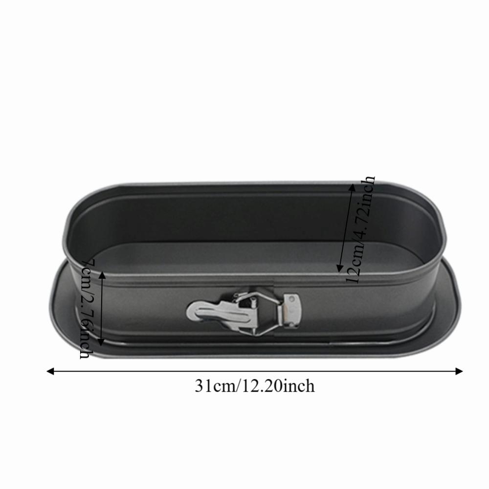 Durable Carbon Steel Oval Removable Bottom Cake Pan Snap Fastener Non-Stick Chiffon Cake Pan Heat-resistant Baking Pan Oven