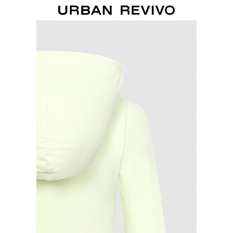 UR 2025 Spring Women's Short Drawstring Hooded Jacket