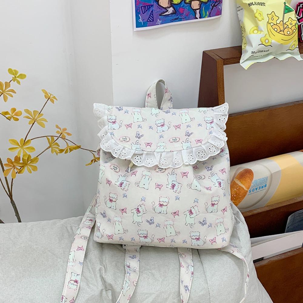 

Каваи Рюши Рюкзак Уличный Дорожный Школьный Рюкзак Новый Рюкзак на Шнурке для Девочек Style 2