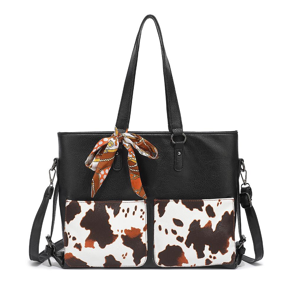 

Сумка-тоут-трансформер - Очень большая вместимость, мягкая небрежная сумка через плечо (Стильная и вместительная женская сумка-тоут) чёрный