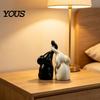 Elegant Animal Figurine Elephant Figurines Loving Gifts for Couples, Wedding Anniversary Modern Sculpture Ornament Nestling Elephants Statue
