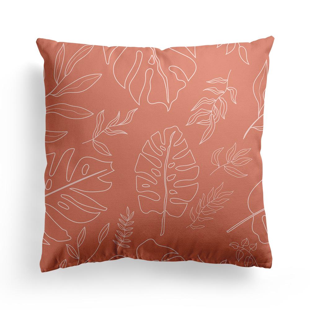 Floral Print Pillowcase, Home Peach Skin Velvet Material Sofa, Car Office Bedside Pillow and Cushion Cover