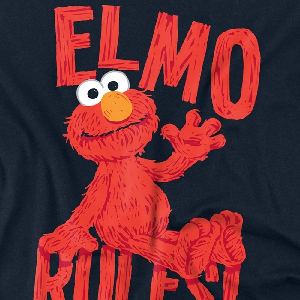 Sesame Street Unisex Adult Rules Elmo Long-Sleeved T-Shirt