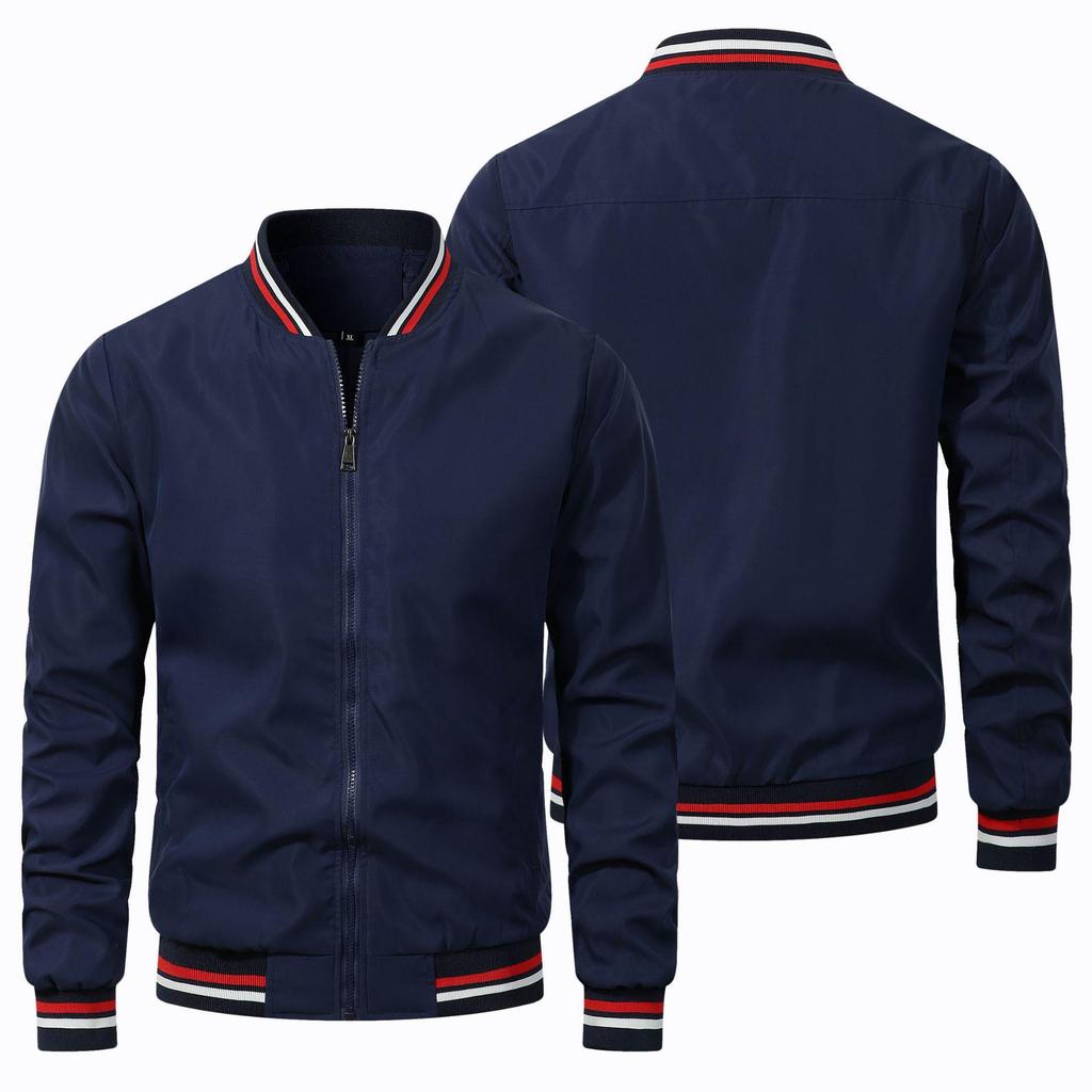 Men's Spring 2025 Lightweight Motorcycle Baseball Jacket with Car Logo
