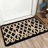 Modern Geometric Welcome Door Mat for Entryway Floor Rug Indoor Hallway Mat House Decor 40x60cm Black Beige
