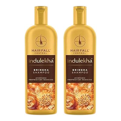 Bringha Shampoo Controllo Caduta Capelli E Crescita Confezione da 2 da 340 ml Ciascuno Detergente Ayurvedico Nutriente Per Capelli Più Forti, Spessi e Lucidi