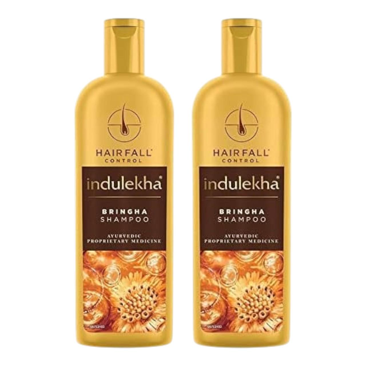 

Indulekha Bringha Shampoo Hair Fall Control And Growth Pack Of 2 340ml Each Nourishing Ayurvedic Cleanser For Stronger Thicker Shiny Hair