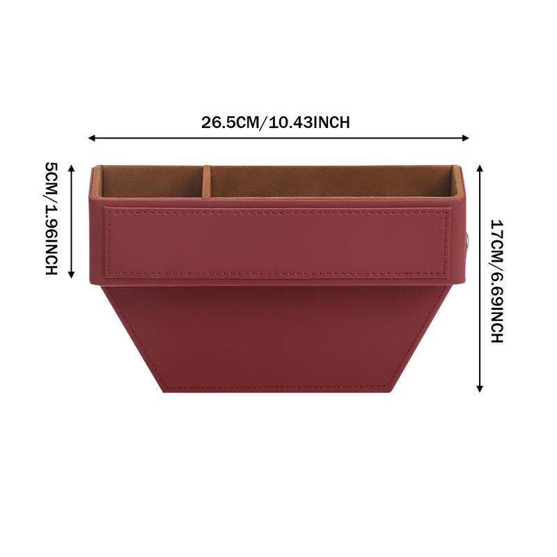 Car Seat Filler Bag Artificial Leather Car Side Seat Filler Pocket SUV Truck And Minivan Multi-Functional Console Side Box For