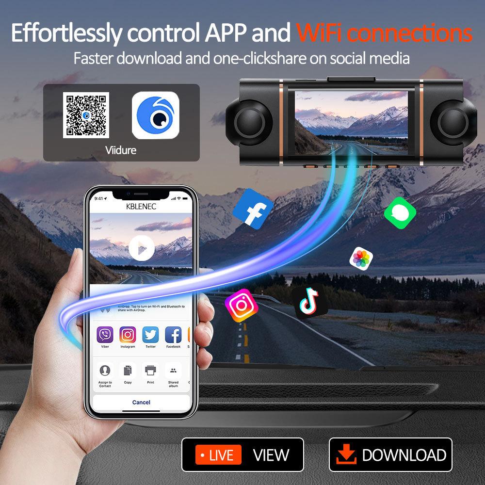 4-Channel 360 Degree Dash Cam For Cars WIFI APP Car DVR 1080P 4 Camera Lens Video Driver Recorder Rear View Camera for Vechile