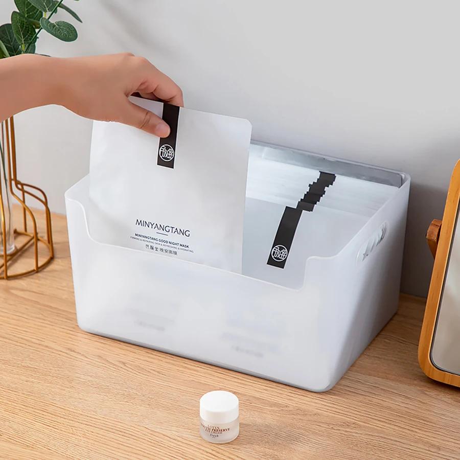 Multi-functional Cosmetic Storage Box Plastic Makeup Organizer Dorm Desktop Storage Organizer Lipstick Skincare Storage Case