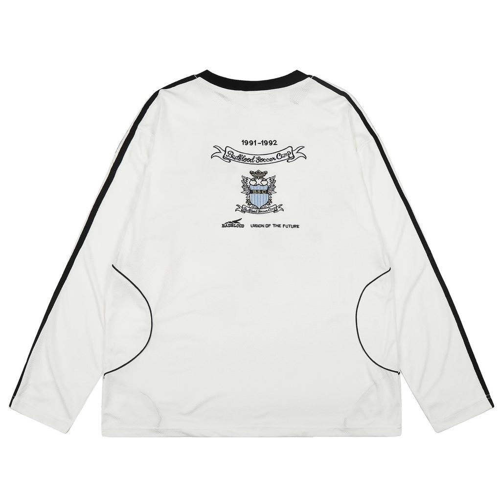 Badblood Retro Korean-American Embroidered Mesh Long Sleeve Jersey