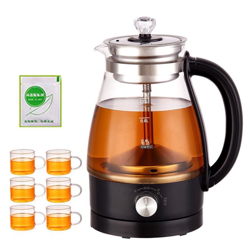 Electric Glass Spray Tea Maker, Large Capacity Steaming Kettle, Black Tea Health Pot
