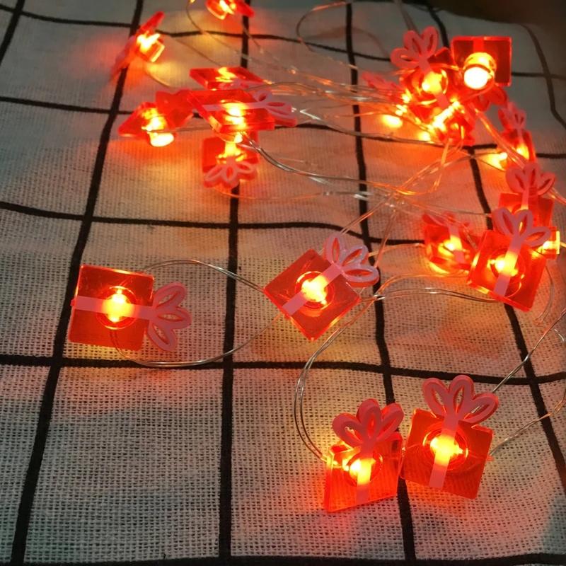 2m 20 Lights Christmas Lights Garland Santa Claus String Lights For Party Decorations Xmas Tree Decor New Year Gift 2025