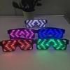 LED Glowing Glasses Love Birthday Party Sunglasses Bungee Flashing Cheer Glasses Concentrating Props