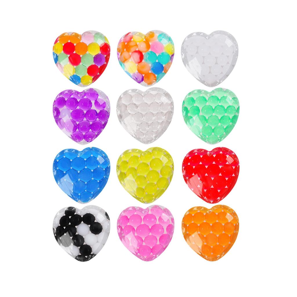 Heart Shaped Stress Relief Balls, Face Water Bead Toys, Sensory Balls For Kids Adults, Colorful Balls For Anxiety Relief,Classroom Prizes