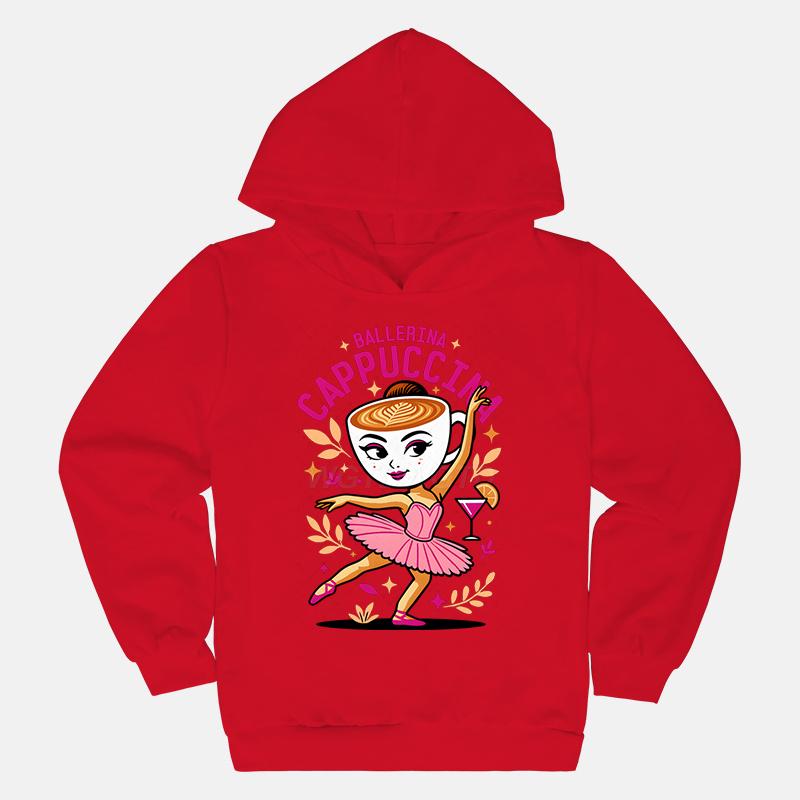 Funnu Mikina s kapucí Oblečení pro holčičky a kluky Potisk Balerína Cappuccina Módní Ležérní Mikiny Svršky