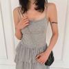 New Arrivals Open Run Women Slim Fit Shirring Cami Mini Dress