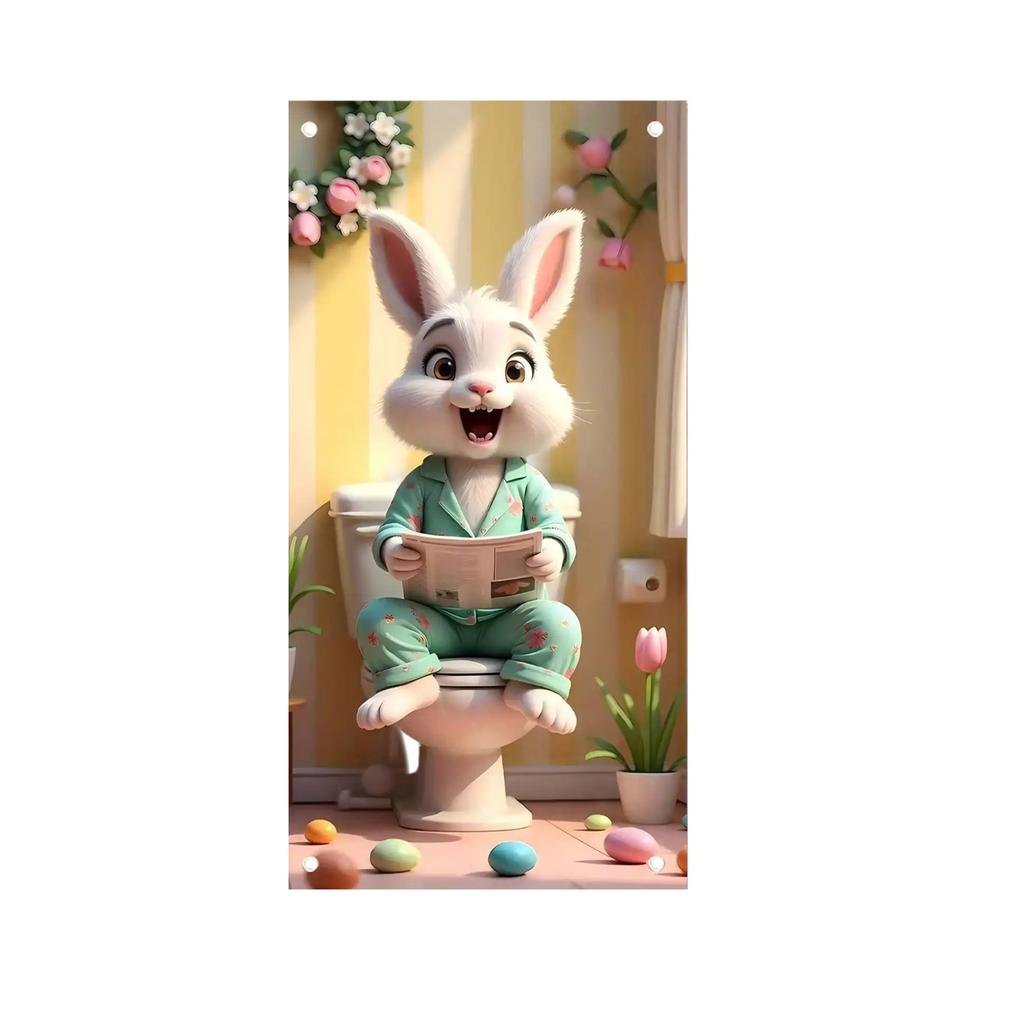 Ostern Türabdeckung Banner Osterei Tür Atmosphäre Türhängendes Vorhang Fahnenstoff