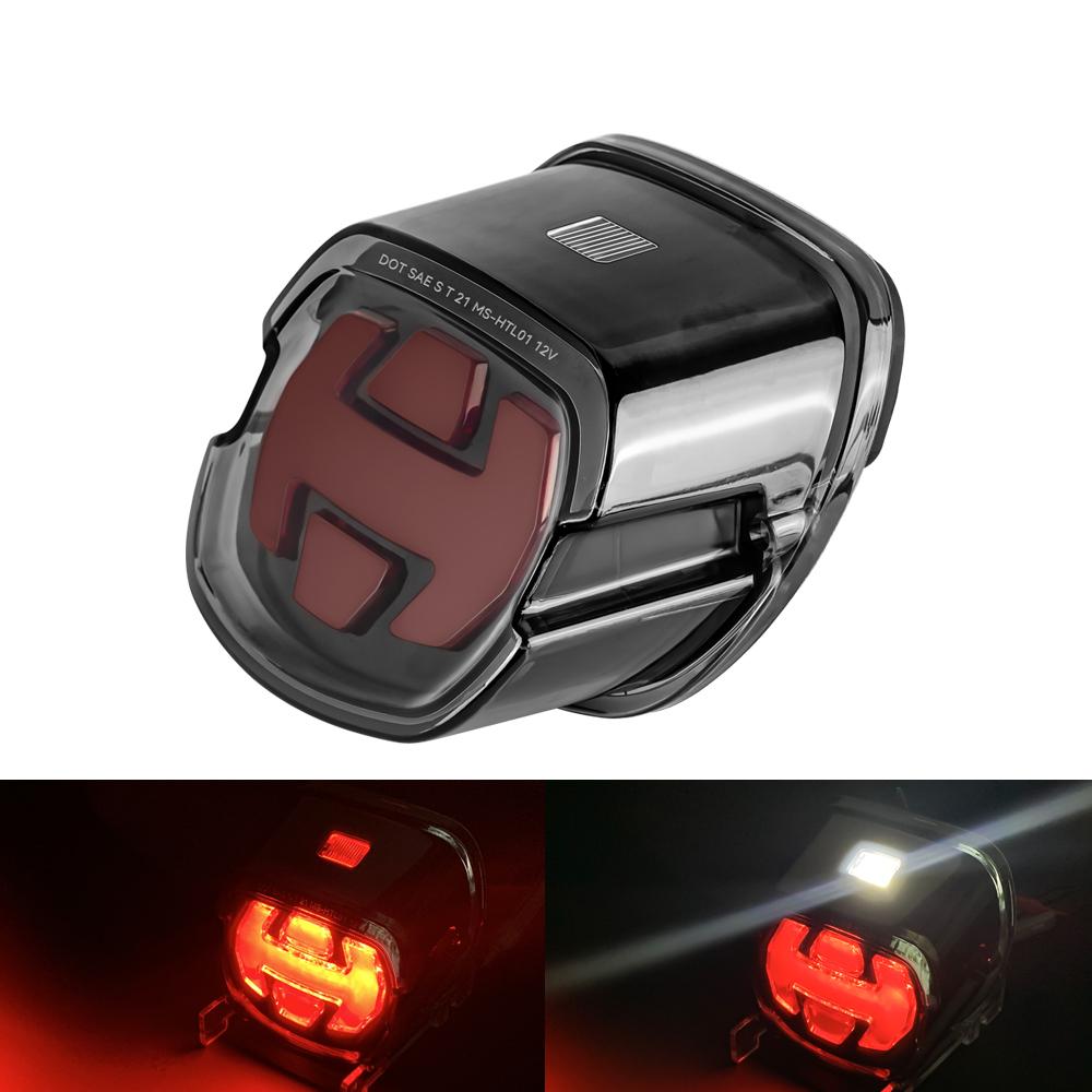 

Задний фонарь светодиодный задний фонарь с ДХО стоп-сигнал для Harley-Davidson Sportster Softail Dyna Lay Down Super Glide чёрный