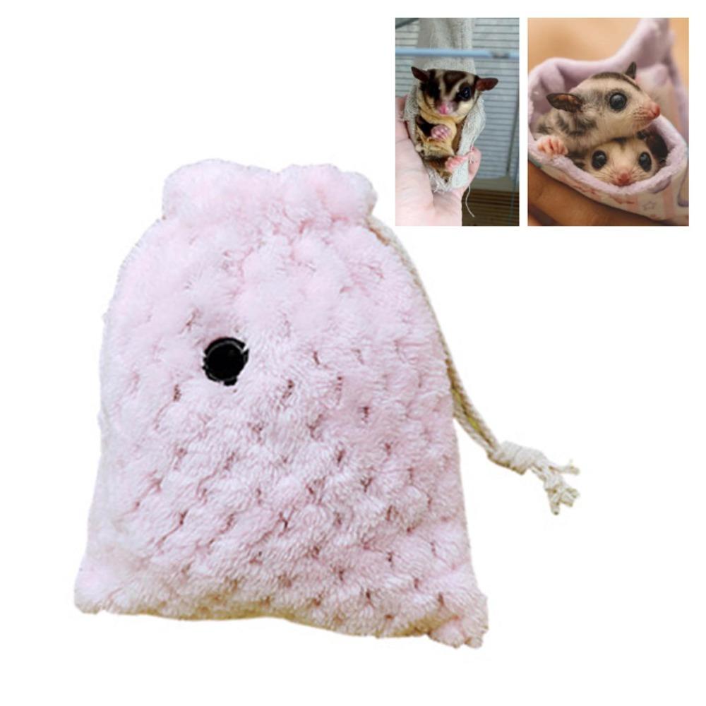 Drawstring Closure Bonding Pouch Vent Design Sleeping Pouch Soft Pet Sleeping Bag For Sugar Glider