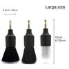 3 Pcs  Car Detail Brush Electric Drill Brush Boar Bristle Brush Car Interior Cleaning Crevice Brush