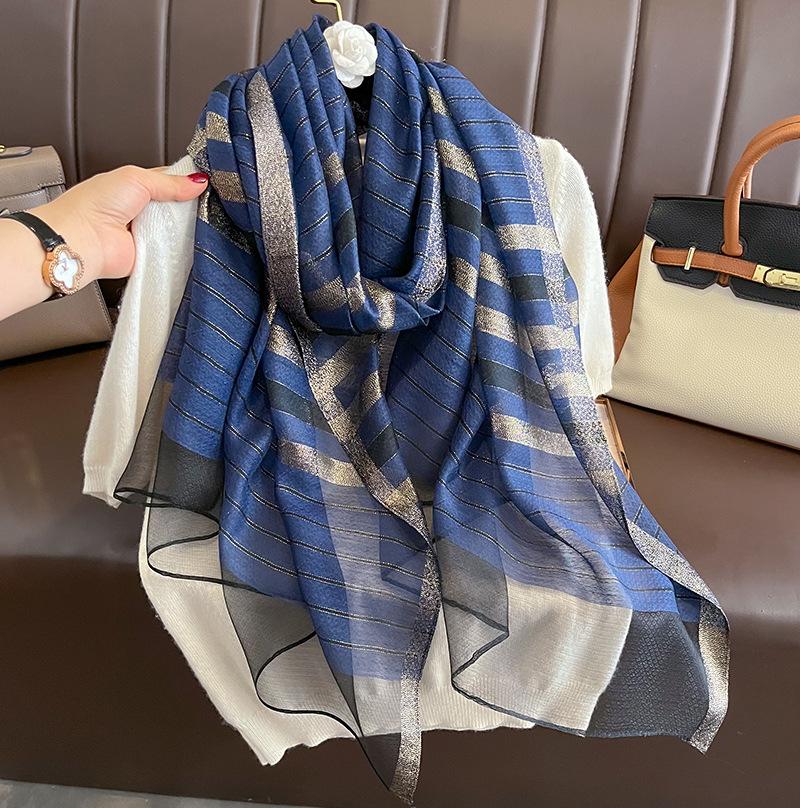 Silk Wool Scarf Shawls and Wraps for Women Foulard Headkerchief Luxury Brand Hijab New Lady Pashmina Scarves Bandana Poncho