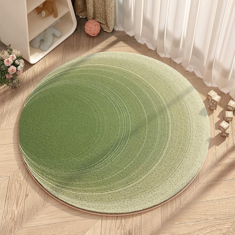 Gradient Color Bedroom Decor Round Carpet Thick Plush Carpets for Living Room Fluffy Soft Bedside Floor Mat Washable Lounge Rug