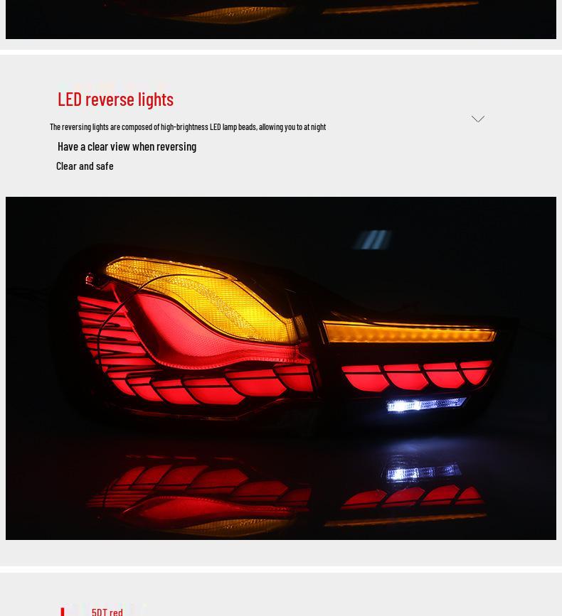 BMW 4 Series F32 F36 LED Taillight Mod: Dragon Scale Daytime, Reversing, and Brake Lights Assembly